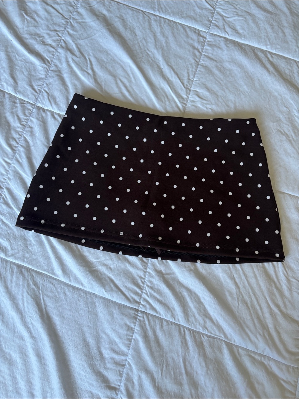 Women’s Brown Polka Dot Mini Skirt